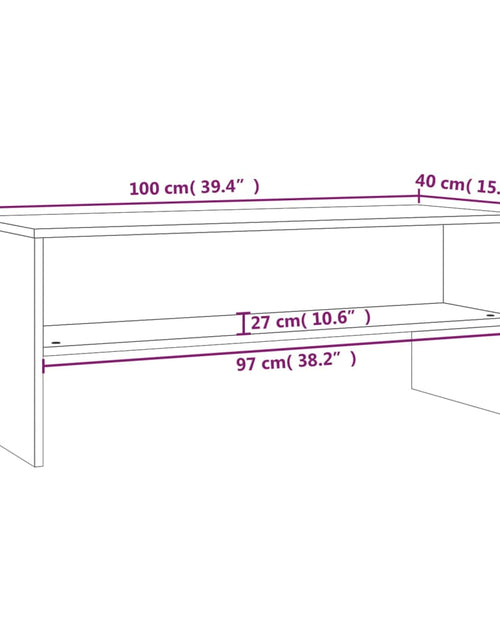 Încărcați imaginea în vizualizatorul Galerie, Comodă TV, stejar maro, 100x40x40 cm, lemn compozit
