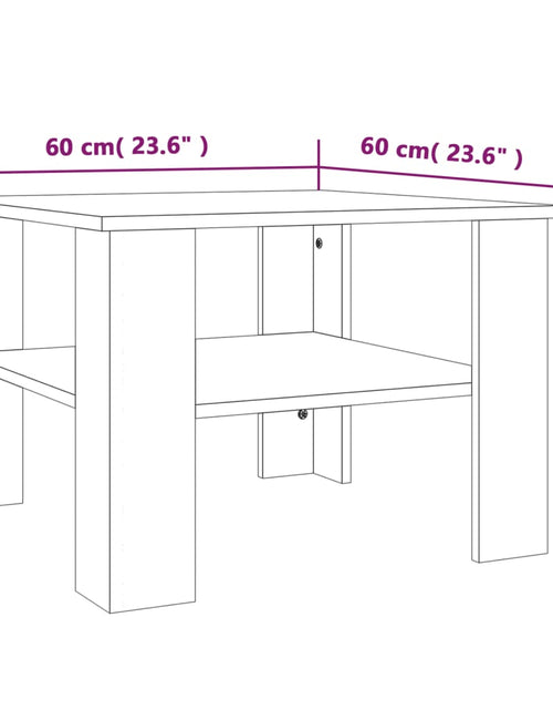 Загрузите изображение в средство просмотра галереи, Măsuță de cafea, sonoma gri, 60x60x42 cm, lemn prelucrat
