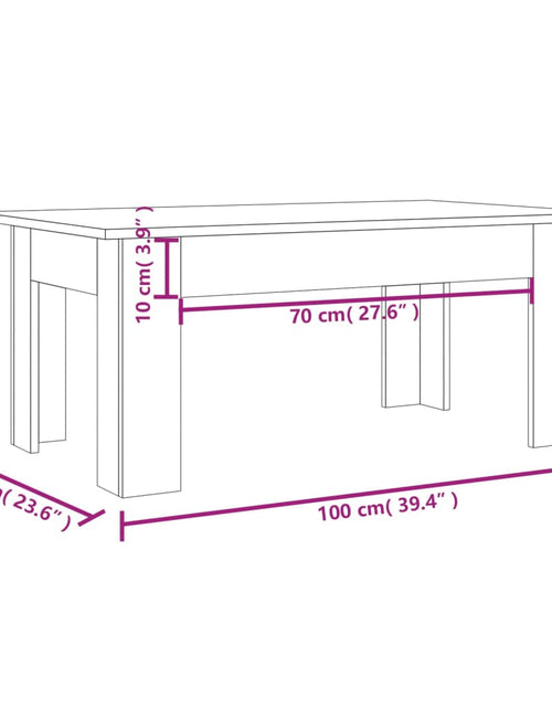 Загрузите изображение в средство просмотра галереи, Măsuță de cafea, gri sonoma, 100x60x42 cm, lemn prelucrat
