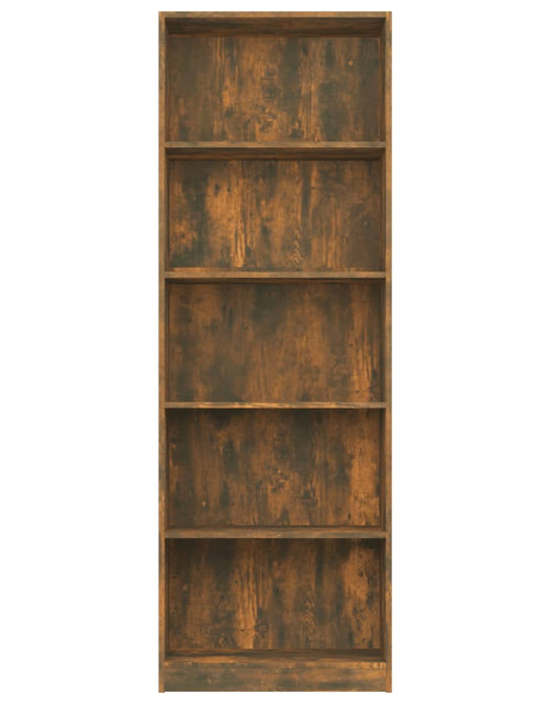 Încărcați imaginea în vizualizatorul Galerie, Bibliotecă 5 niveluri stejar fumuriu 60x24x175 cm lemn compozit
