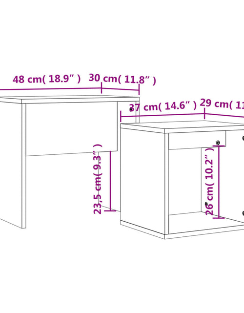 Încărcați imaginea în vizualizatorul Galerie, Mese suprapuse de cafea, 2 buc, sonoma gri, lemn prelucrat

