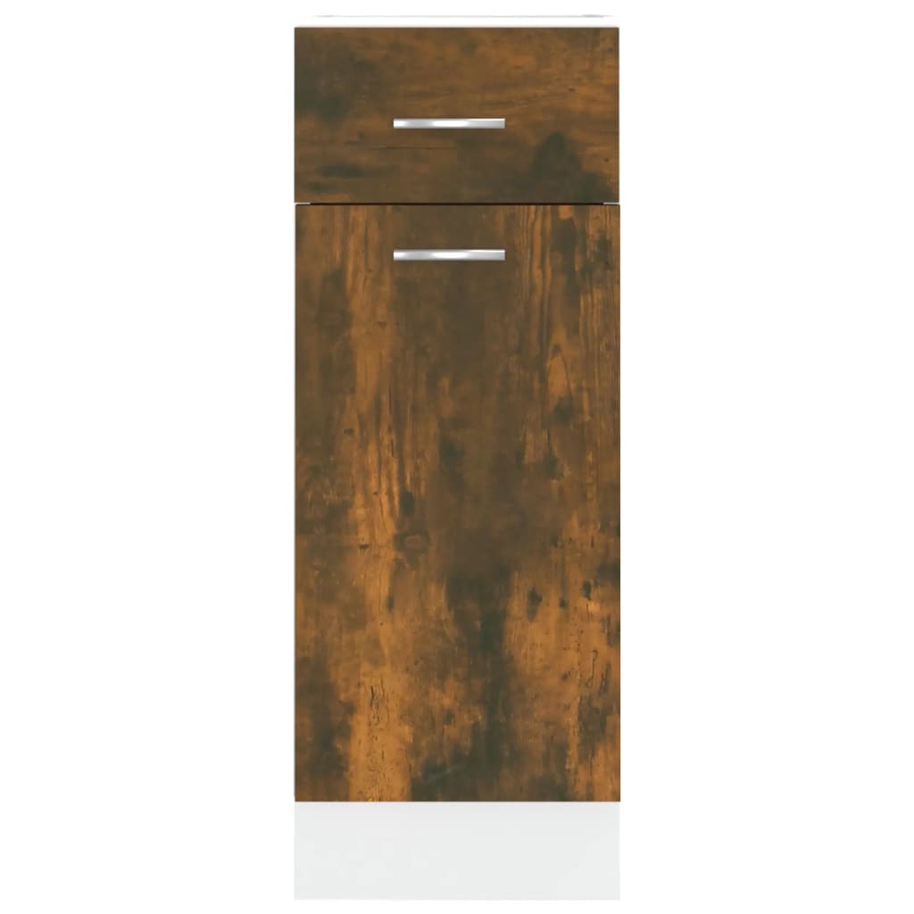 Dulap inferior cu sertar, stejar fumuriu, 30x46x81,5 cm, lemn
