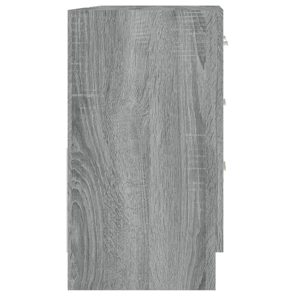 Dulap de chiuvetă, gri sonoma, 63x30x54 cm, lemn prelucrat