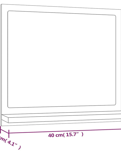 Загрузите изображение в средство просмотра галереи, Oglindă de baie, stejar fumuriu, 40x10,5x37 cm, lemn prelucrat
