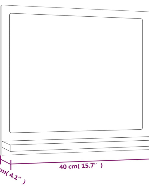 Загрузите изображение в средство просмотра галереи, Oglindă de baie, stejar maro, 40x10,5x37 cm, lemn compozit
