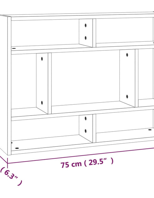 Încărcați imaginea în vizualizatorul Galerie, Raft de perete, stejar fumuriu, 75x16x55 cm, lemn compozit
