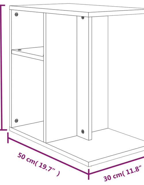 Загрузите изображение в средство просмотра галереи, Măsuță laterală, stejar maro, 50x30x50 cm, lemn compozit
