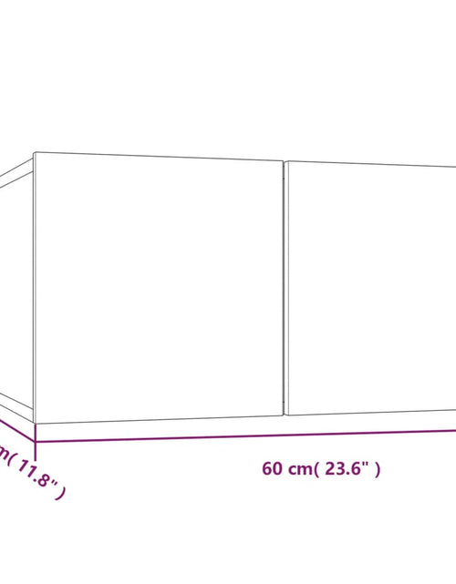 Загрузите изображение в средство просмотра галереи, Dulap TV suspendat, stejar maro, 60x30x30 cm, lemn prelucrat
