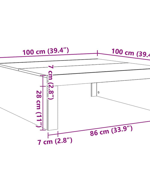 Încărcați imaginea în vizualizatorul Galerie, Măsuță de cafea, gri sonoma, 100x100x35 cm, lemn prelucrat
