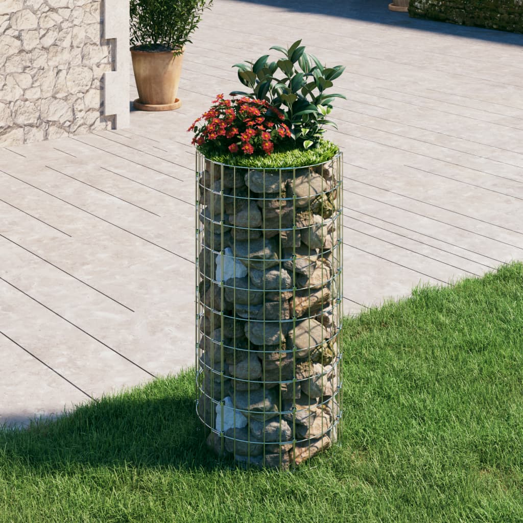 Stâlp de gabion, Ø50x100 cm, oțel galvanizat, circular