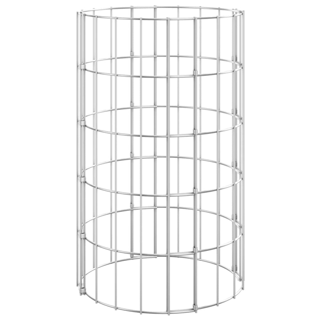 Strat înălțat gabion 3 buc. Ø30x50 cm oțel galvanizat circular