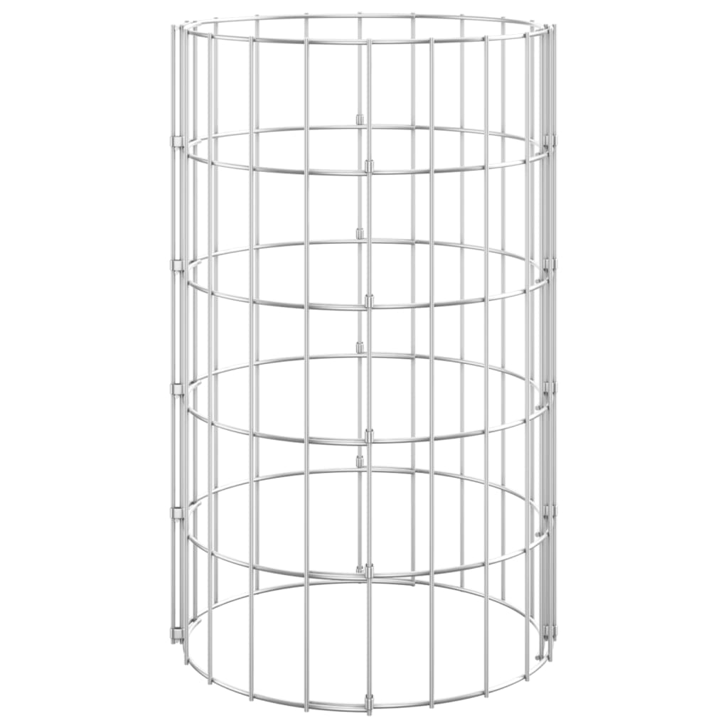 Strat înălțat gabion 3 buc. Ø30x50 cm oțel galvanizat circular