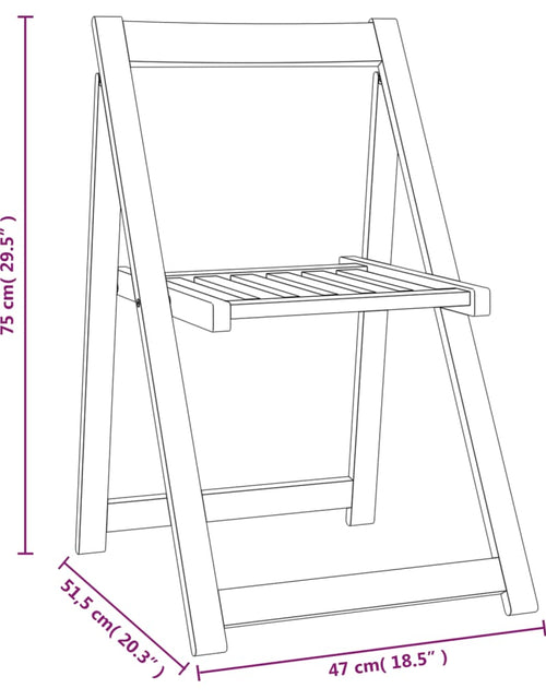 Загрузите изображение в средство просмотра галереи, Scaune de grădină pliabile, 4 buc., lemn masiv acacia - Lando
