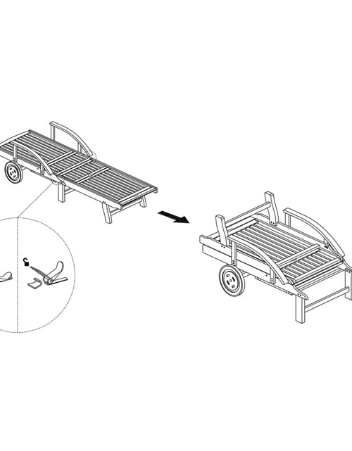 Încărcați imaginea în vizualizatorul Galerie, Șezlonguri, 2 buc., lemn masiv de acacia
