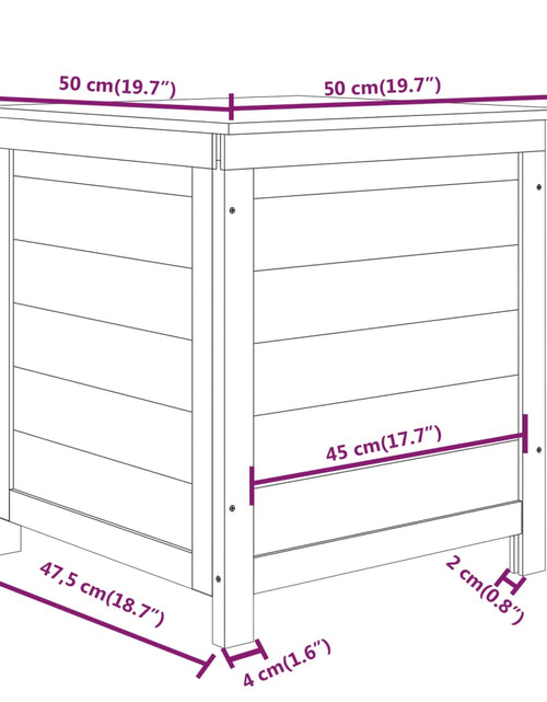 Încărcați imaginea în vizualizatorul Galerie, Cutie de perne de exterior 50x50x56 cm din lemn masiv de brad
