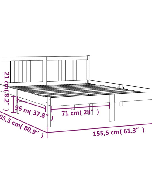 Încărcați imaginea în vizualizatorul Galerie, Cadru de pat King Size, 150x200 cm, lemn masiv

