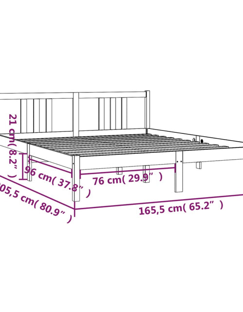 Загрузите изображение в средство просмотра галереи, Cadru de pat, gri, 160x200 cm, lemn masiv de pin
