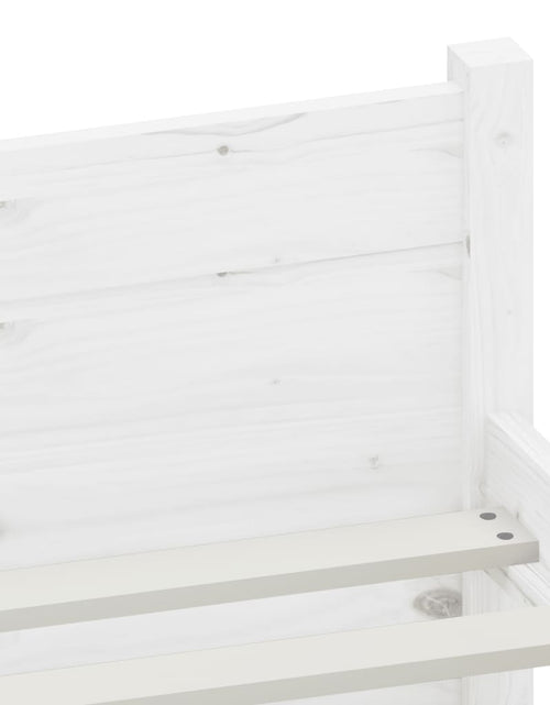 Загрузите изображение в средство просмотра галереи, Cadru de pat mic single, alb, 75x190 cm, lemn masiv
