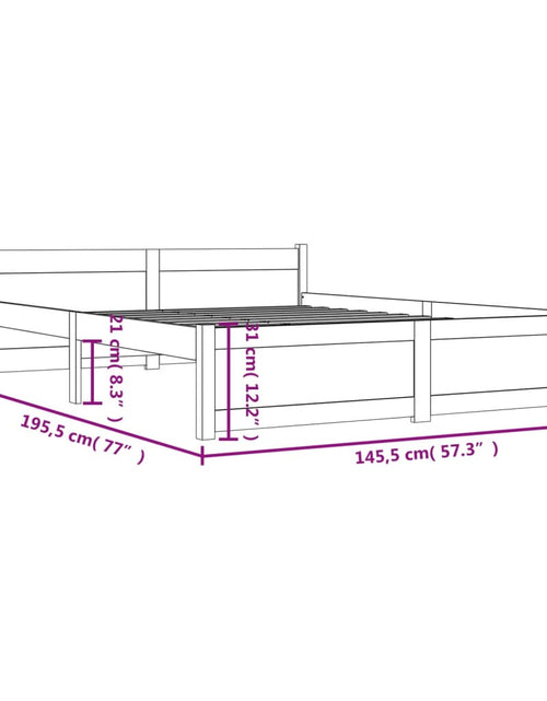 Загрузите изображение в средство просмотра галереи, Cadru de pat, 140x190 cm, lemn masiv
