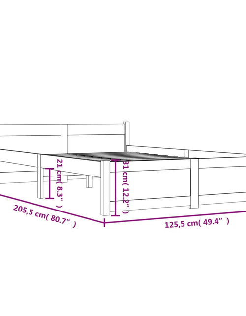 Încărcați imaginea în vizualizatorul Galerie, Cadru de pat, alb, 120x200 cm, lemn masiv de pin
