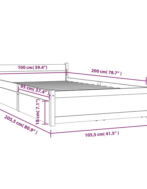 Загрузите изображение в средство просмотра галереи, Cadru de pat cu sertare, 100x200 cm
