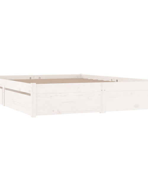 Încărcați imaginea în vizualizatorul Galerie, Cadru de pat cu sertare Small Double, alb, 120x190 cm
