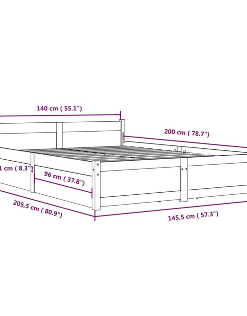 Încărcați imaginea în vizualizatorul Galerie, Cadru de pat cu sertare, 140x200 cm
