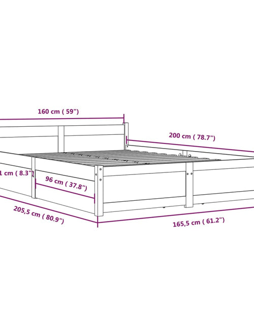 Încărcați imaginea în vizualizatorul Galerie, Cadru de pat cu sertare, 160x200 cm
