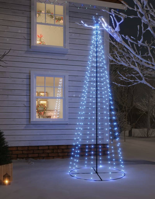 Încărcați imaginea în vizualizatorul Galerie, Brad de Crăciun conic, 310 LED-uri, albastru, 100x300 cm - Lando
