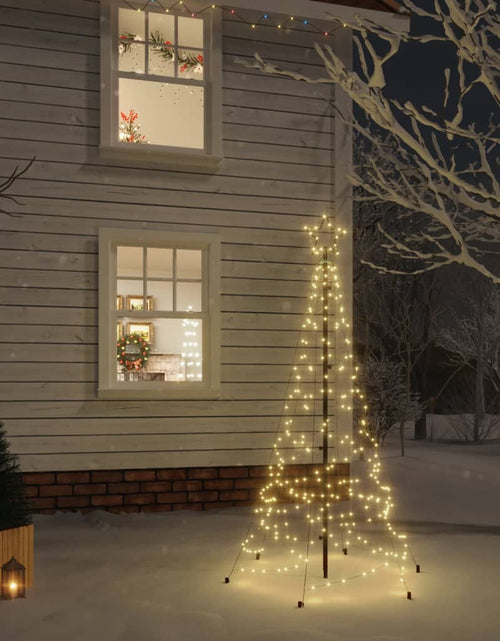 Încărcați imaginea în vizualizatorul Galerie, Brad de Crăciun cu țăruș, 200 LED-uri, alb cald, 180 cm
