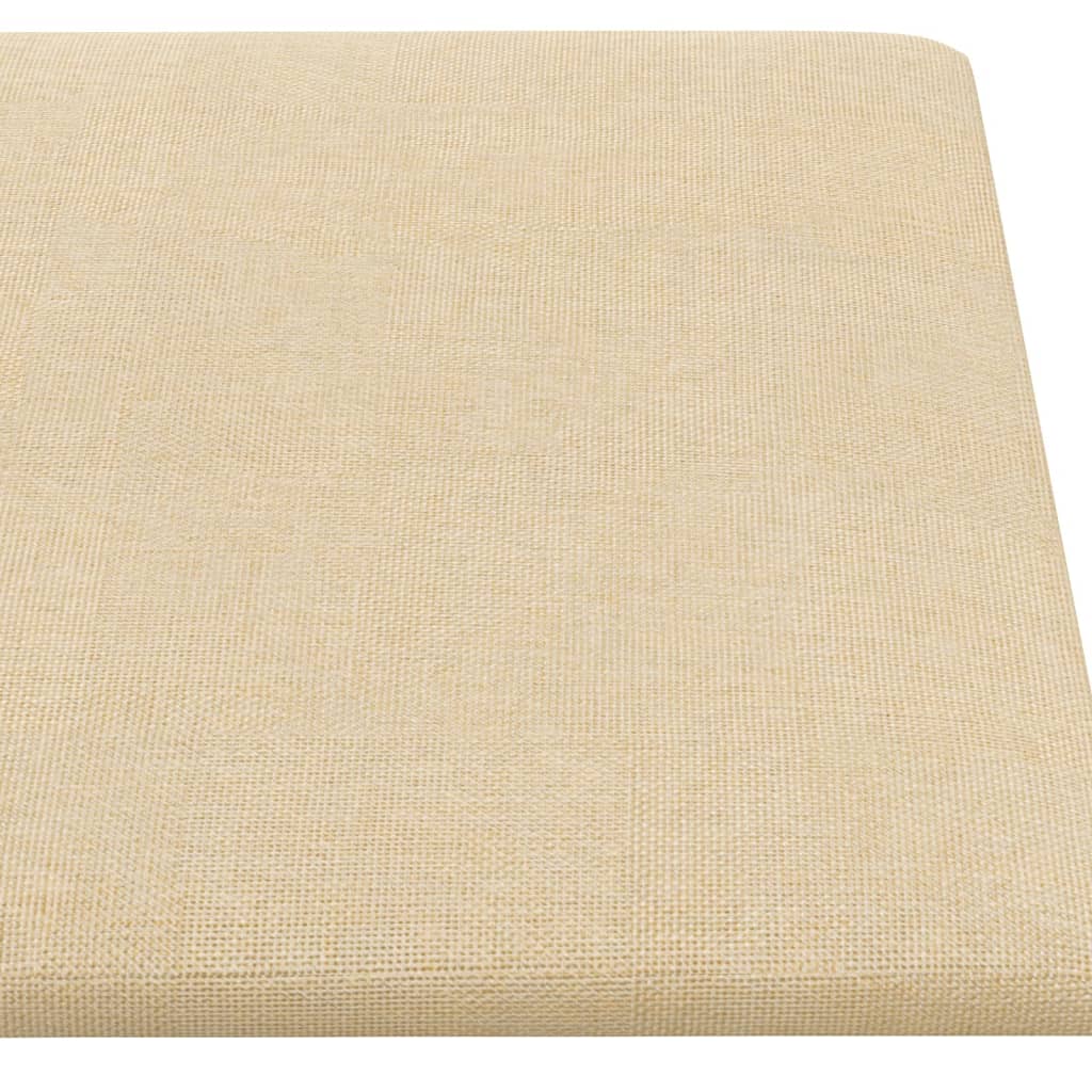 Panouri de perete 12 buc. crem 30x15 cm textil 0,54 m²