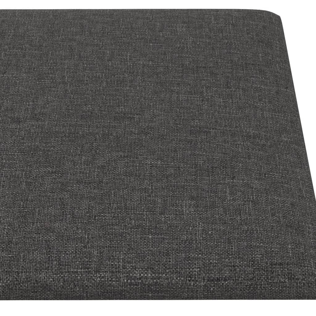 Panouri de perete 12 buc. gri închis 30x15 cm textil 0,54 m²