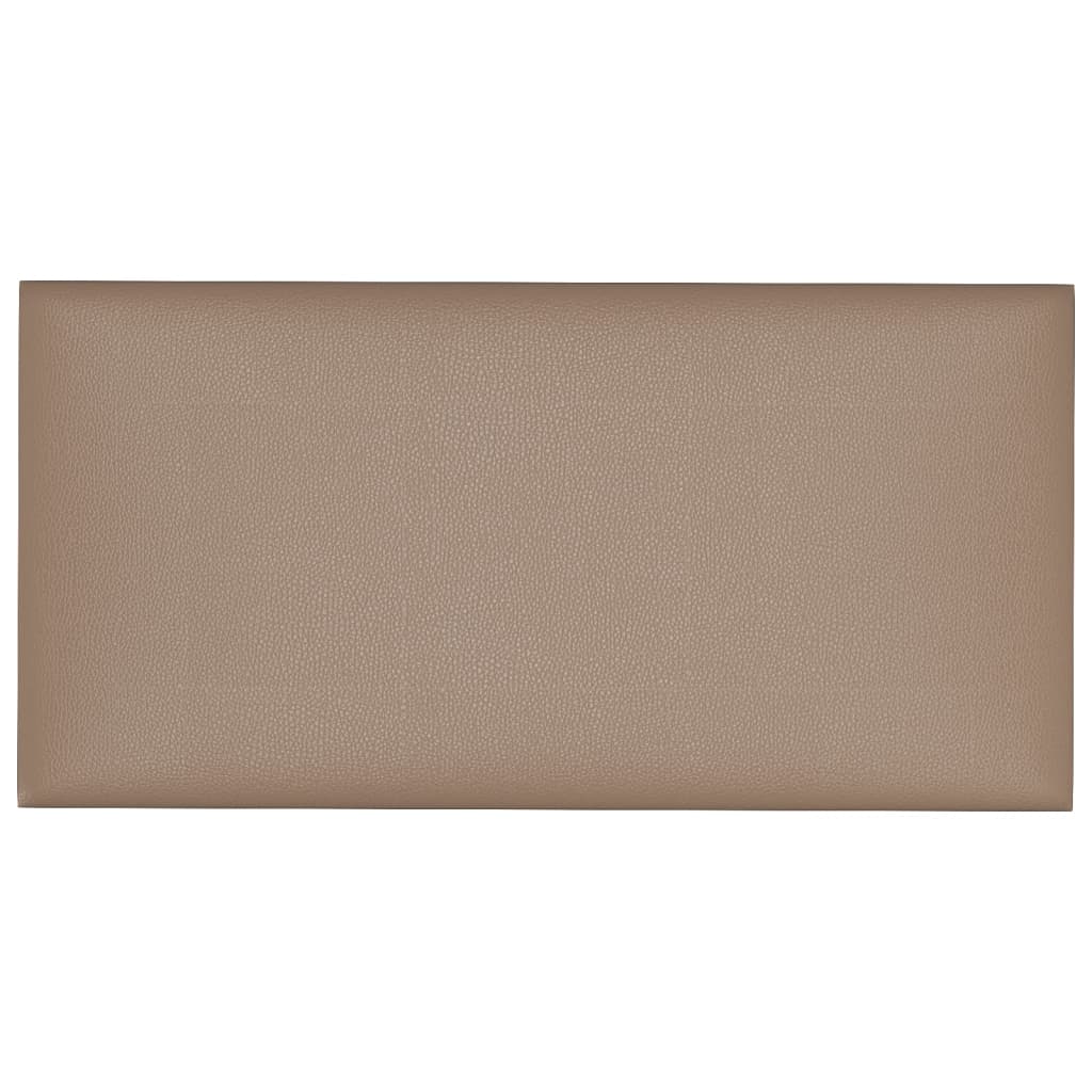 Panouri de perete 12 buc. cappuccino 30x15 cm piele eco 0,54 m²