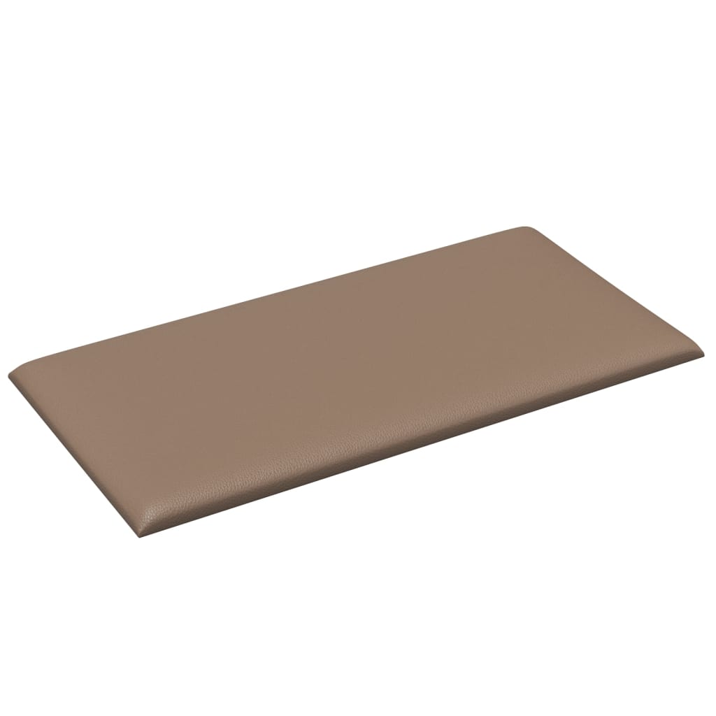 Panouri de perete 12 buc. cappuccino 30x15 cm piele eco 0,54 m²