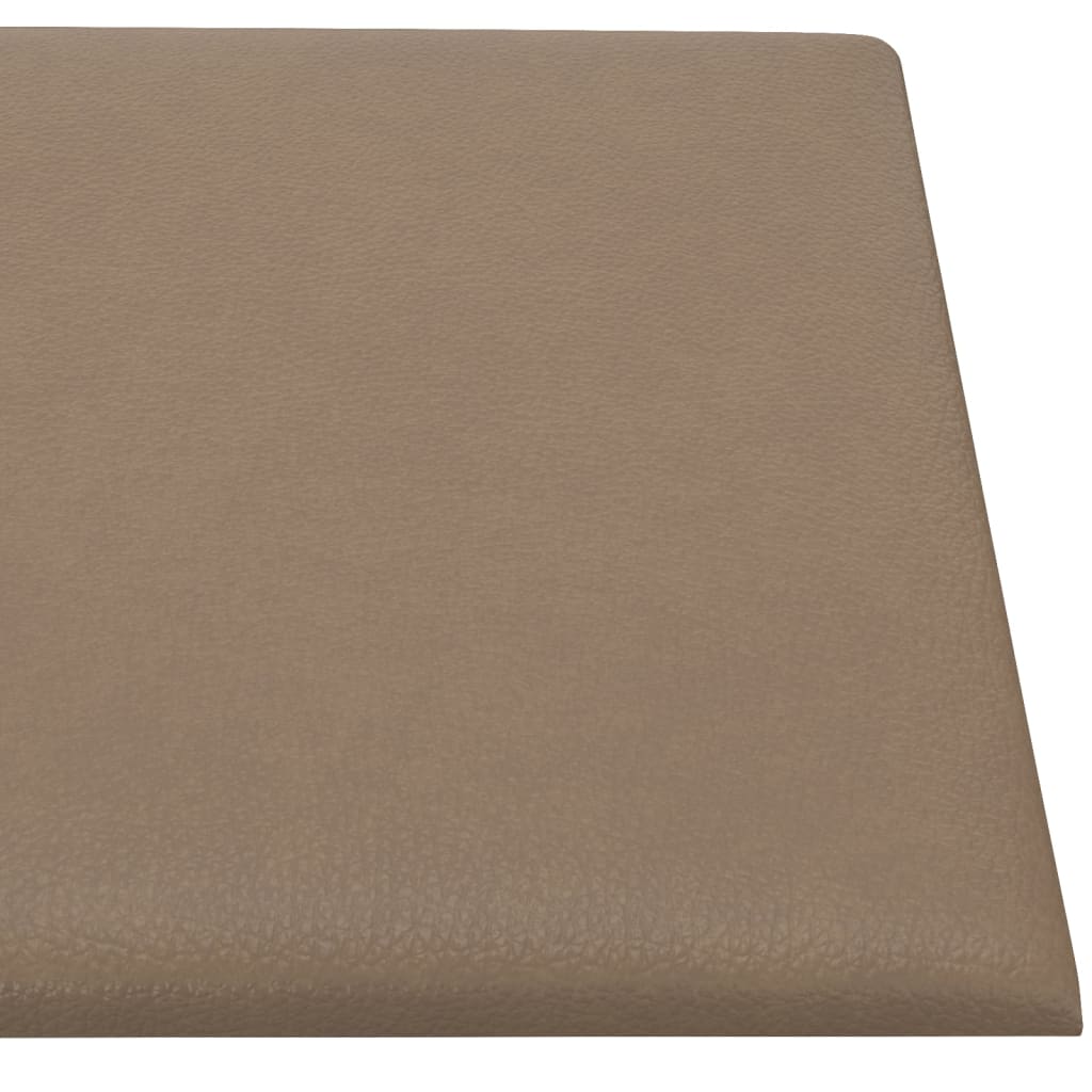 Panouri de perete 12 buc. cappuccino 30x15 cm piele eco 0,54 m²