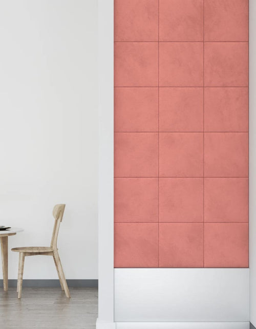 Încărcați imaginea în vizualizatorul Galerie, Panouri de perete 12 buc. roz 30x30 cm catifea 1,08 m²
