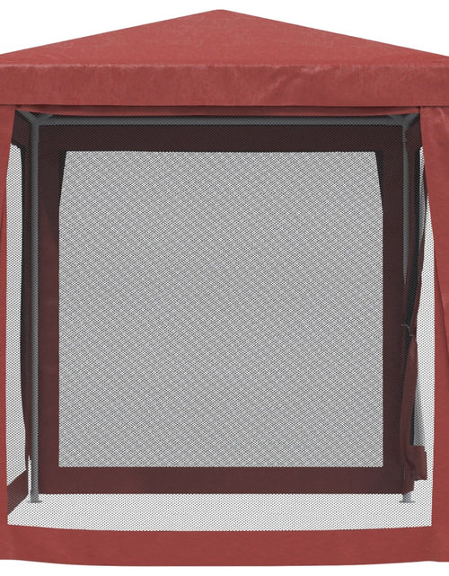 Încărcați imaginea în vizualizatorul Galerie, Cort de petrecere cu 4 pereți din plasă, roșu, 2x2 m, HDPE

