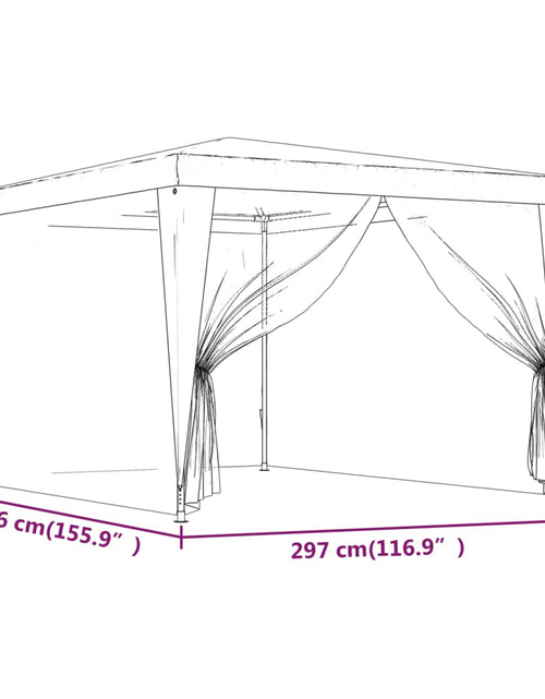 Încărcați imaginea în vizualizatorul Galerie, Cort de petrecere cu 4 pereți din plasă, antracit, 3x4 m, HDPE
