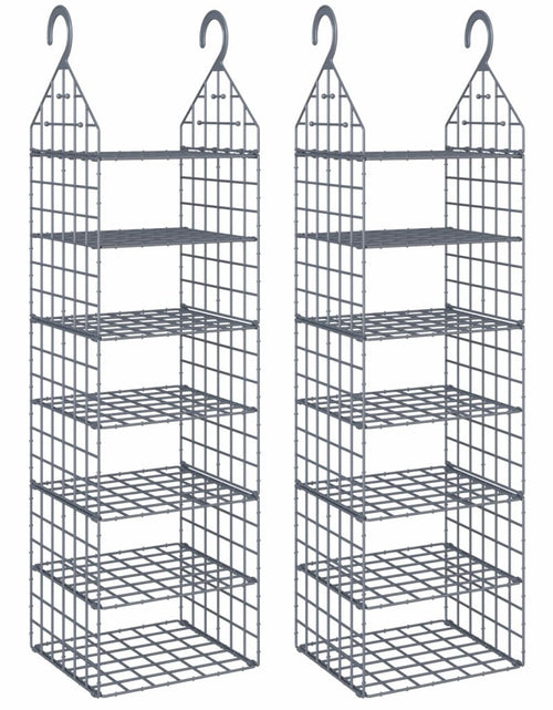Încărcați imaginea în vizualizatorul Galerie, Organizator pentru dulap suspendat, cu 7 rafturi, 2 buc.
