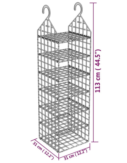 Încărcați imaginea în vizualizatorul Galerie, Organizator pentru dulap suspendat, cu 7 rafturi, 2 buc.
