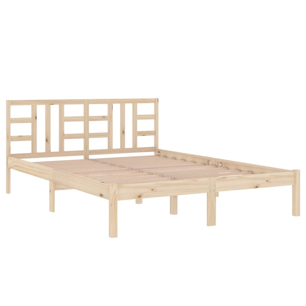 Cadru de pat mic dublu, 120x190 cm, lemn masiv