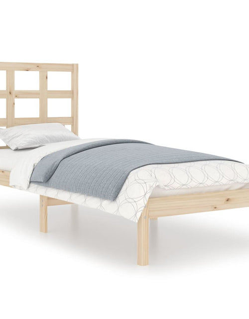 Încărcați imaginea în vizualizatorul Galerie, Cadru de pat mic single, 75x190 cm, lemn masiv

