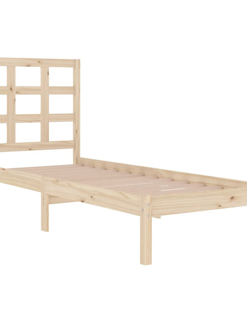 Încărcați imaginea în vizualizatorul Galerie, Cadru de pat mic single, 75x190 cm, lemn masiv
