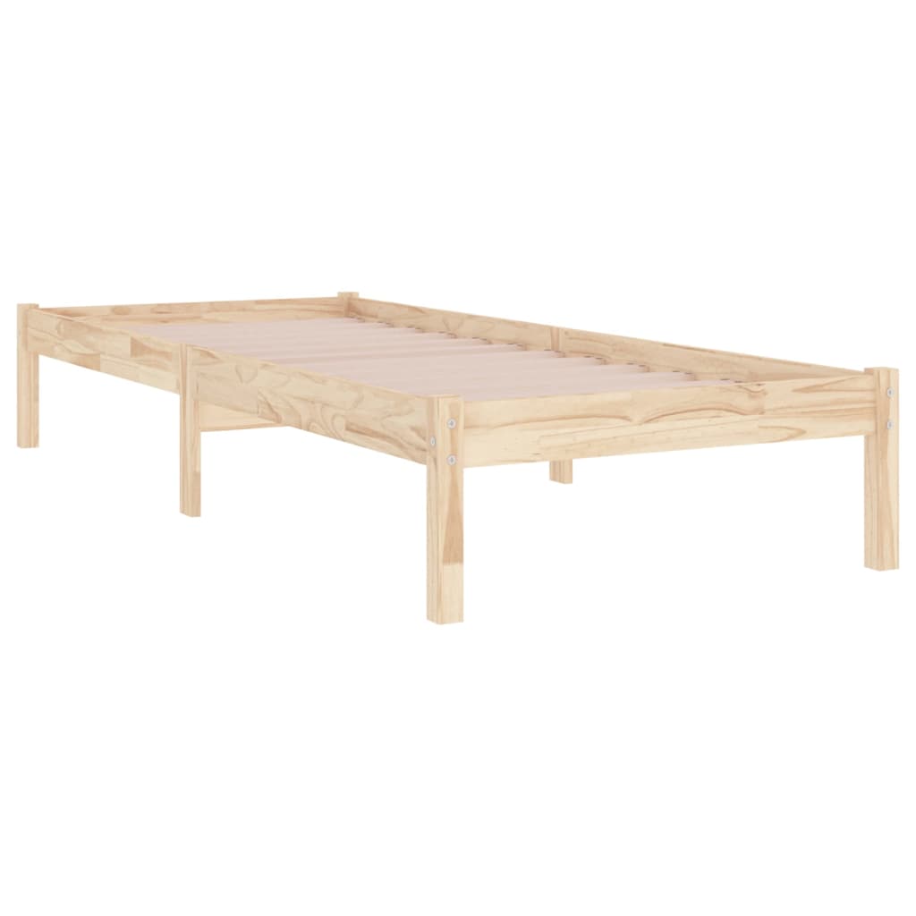 Cadru de pat single, 90x190 cm, lemn masiv
