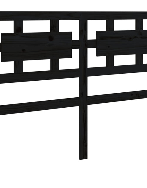 Încărcați imaginea în vizualizatorul Galerie, Cadru de pat, negru, 140x190 cm, lemn masiv
