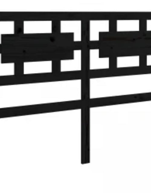 Încărcați imaginea în vizualizatorul Galerie, Cadru de pat King Size, negru, 150x200 cm, lemn masiv
