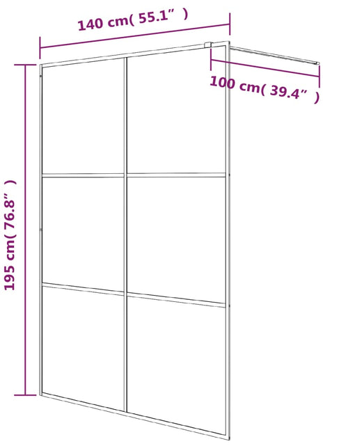 Încărcați imaginea în vizualizatorul Galerie, Paravan duș walk-in negru 140x195 cm sticlă ESG transparentă - Lando
