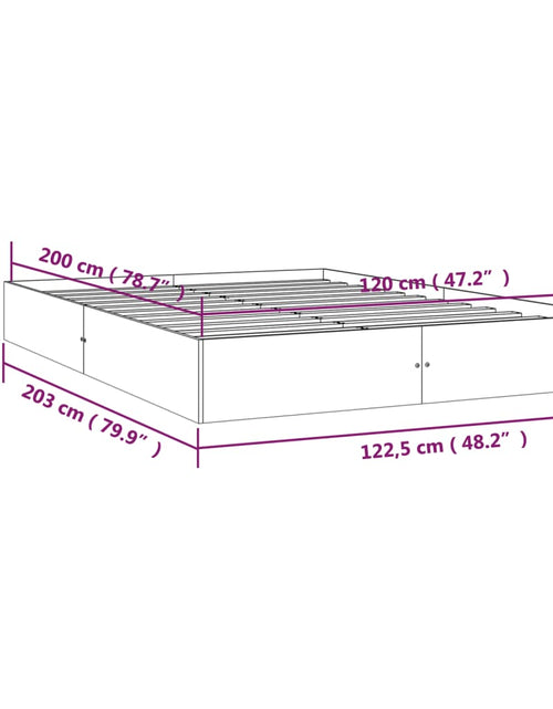 Загрузите изображение в средство просмотра галереи, Cadru de pat, alb, 120x200 cm, lemn masiv
