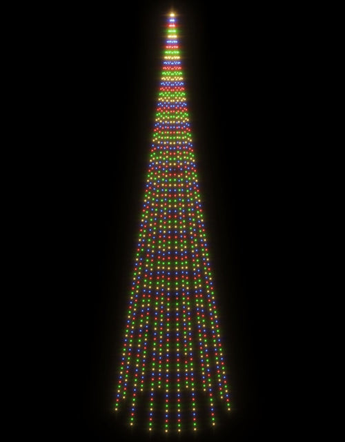 Încărcați imaginea în vizualizatorul Galerie, Brad de Crăciun pe catarg, 1134 LED-uri, multicolor, 800 cm
