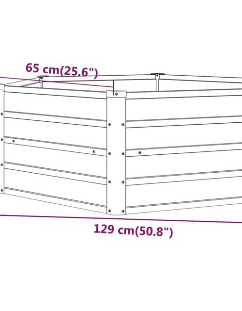 Încărcați imaginea în vizualizatorul Galerie, Strat înălțat de grădină, ruginiu, 129x129x45 cm, oțel corten
